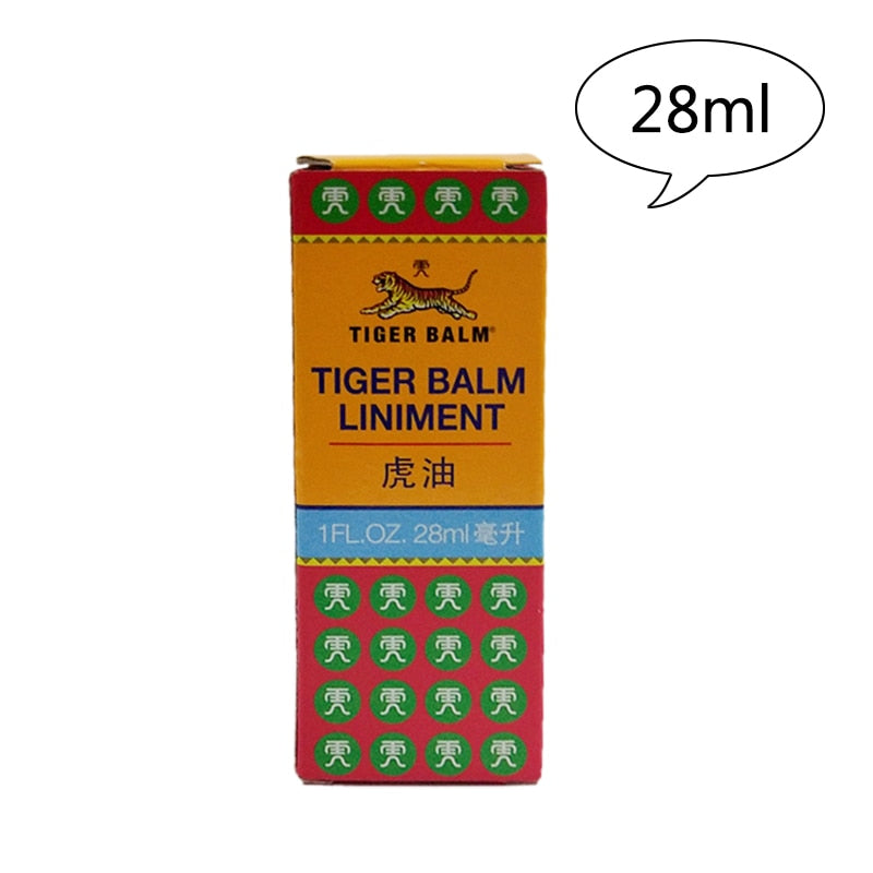 Hong Kong tiger balm liniment 1fl.oz/28 ml for aches and pains of muscles associated with simple backaches
