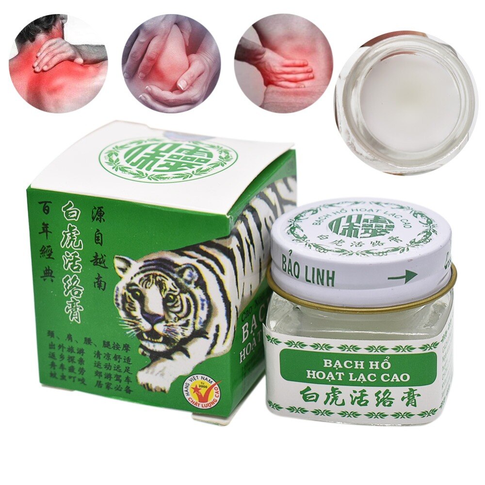 6bottle/lot White Tiger Balm ointment for Headache Toothache Stomachache Pain Relief Balm Dizziness Essential Balm Oil 20g Paste